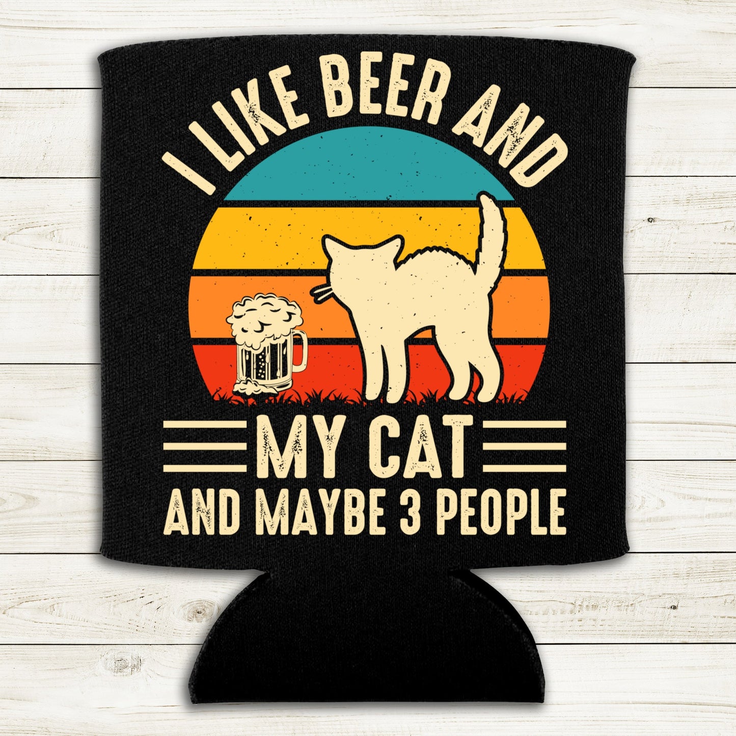 Stubby Cooler - Beer and Cats